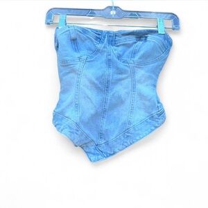 Y2K ASYOU DENIM CORSET TOP DENIM SIZE 4